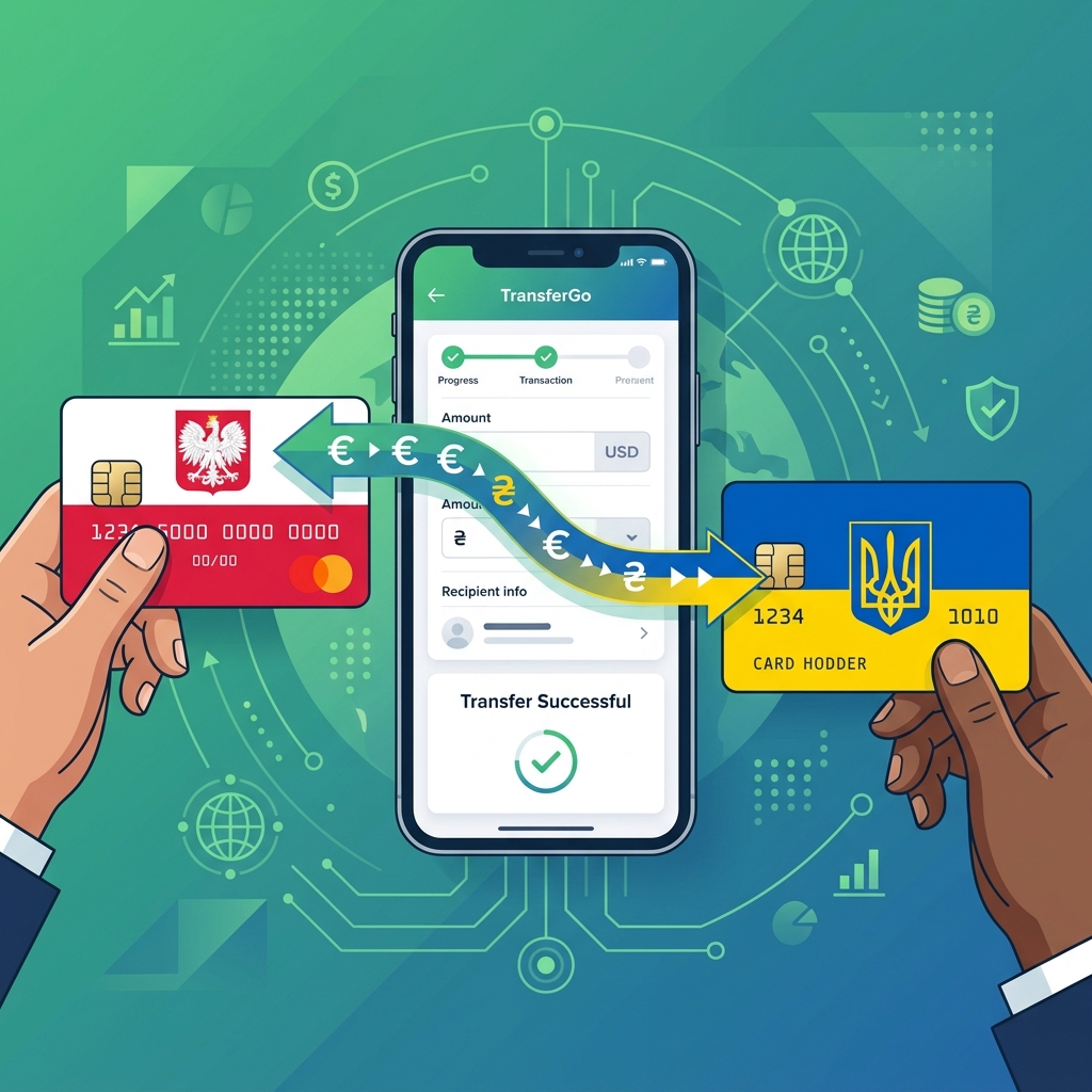TransferGo переказ грошей з картки на картку